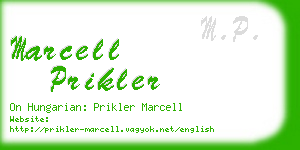 marcell prikler business card